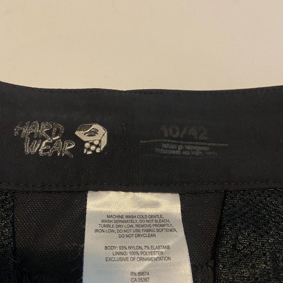 Mountain Hardwear Athletic Skirt Women 10 Solid Black Zip Snap 18" Length Active - Picture 5 of 10